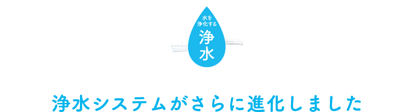 浄水システムがさらに進化しました